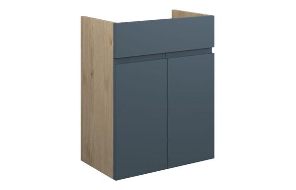 Clarence 500mm Standard Basin Unit - Matt Arley Blue (Oak Cab)